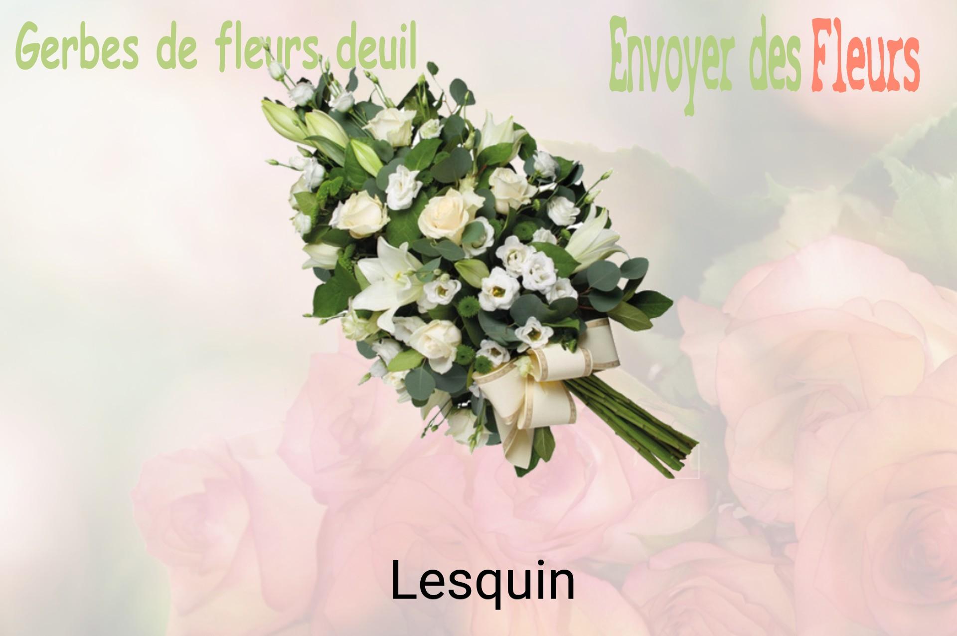 Gerbe de fleurs de deuil livrée à Lesquin